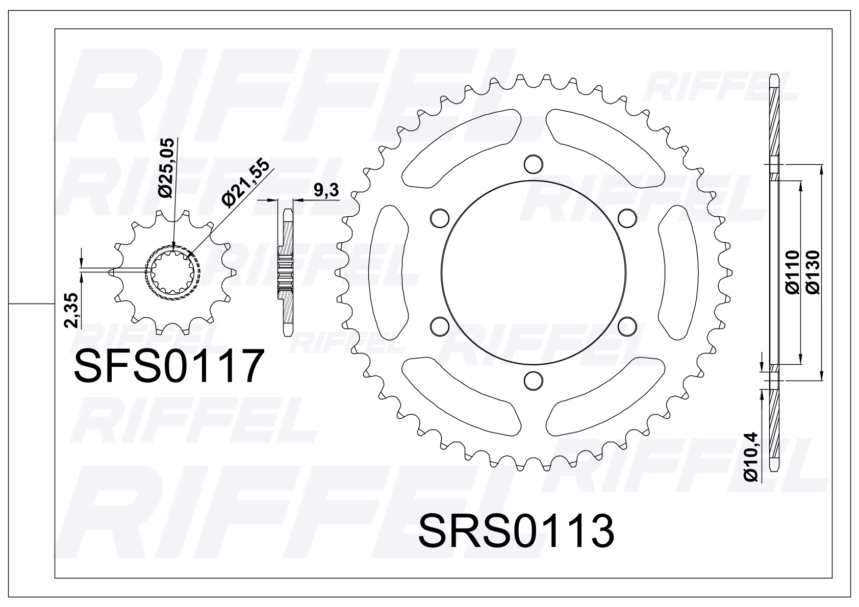 Kit de Transmisión Riffel TITANIUM KAWASAKI NINJA 300 / 400 - Imagen 2
