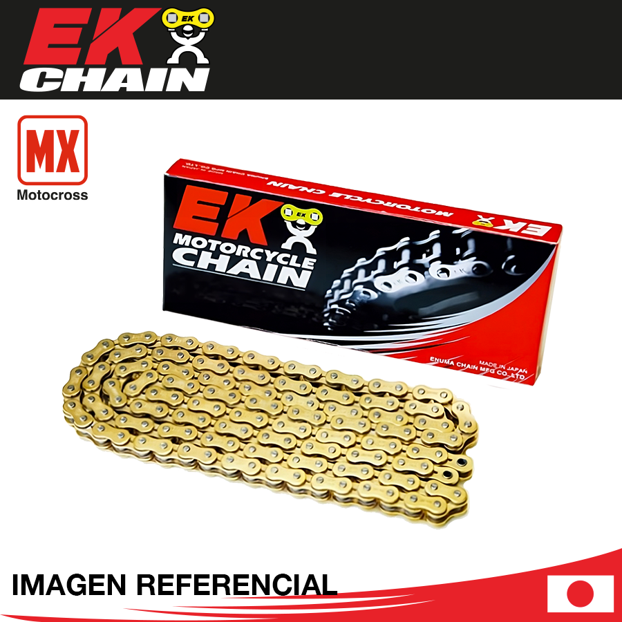 Cadena Transmisión EK 428SHDR-140L Dorada