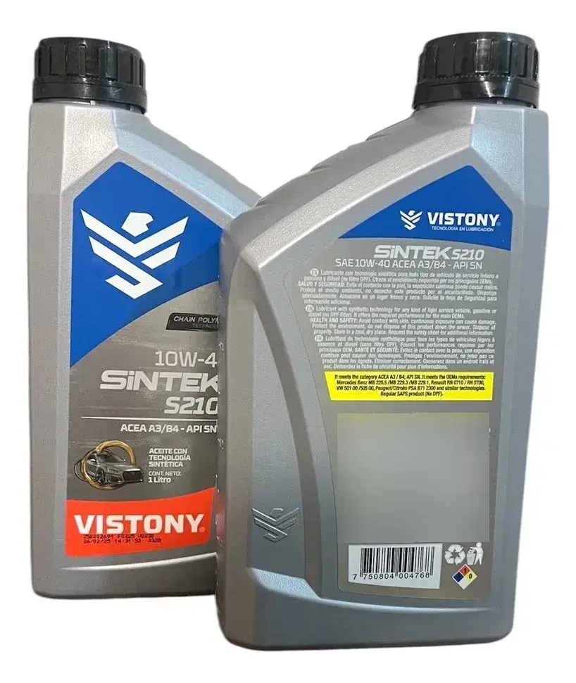 Aceite 10w40 Sintetico Moto 4t 1 Litro Vistony - Imagen 2
