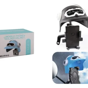 PORTA CELULAR CON CASCO AL MANUBRIO